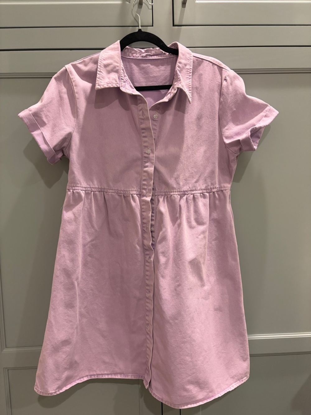 Women Denim Dress in Lavender